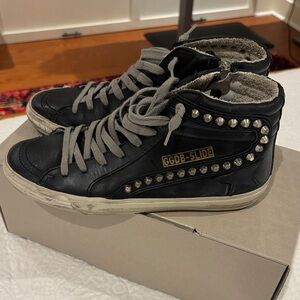 Golden Goose Slide Classic Studded